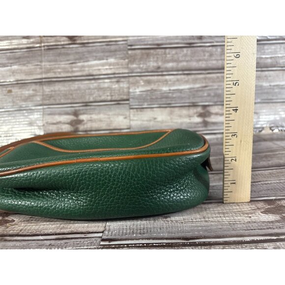 Dooney & Bourke Kilty All Weather Pebbled Crossbody Bag color green tan vintage - Picture 9 of 9